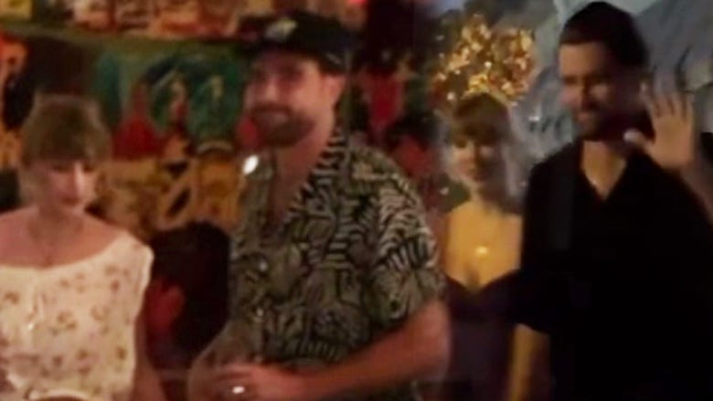 Taylor Swift and Travis Kelce Hold Hands After Dinner Date in Florida