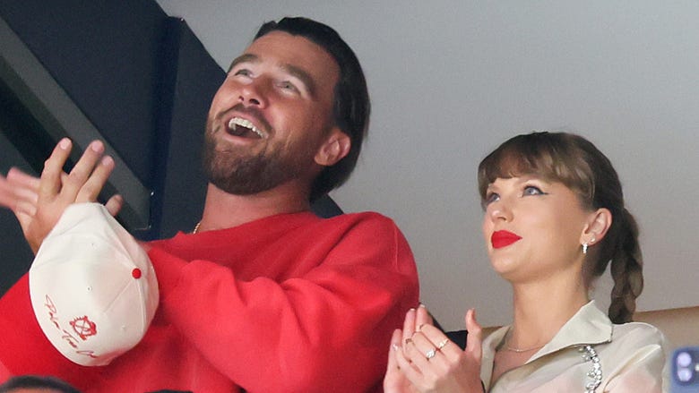 Taylor Swift and Travis Kelce Show PDA at Stanley Cup Final