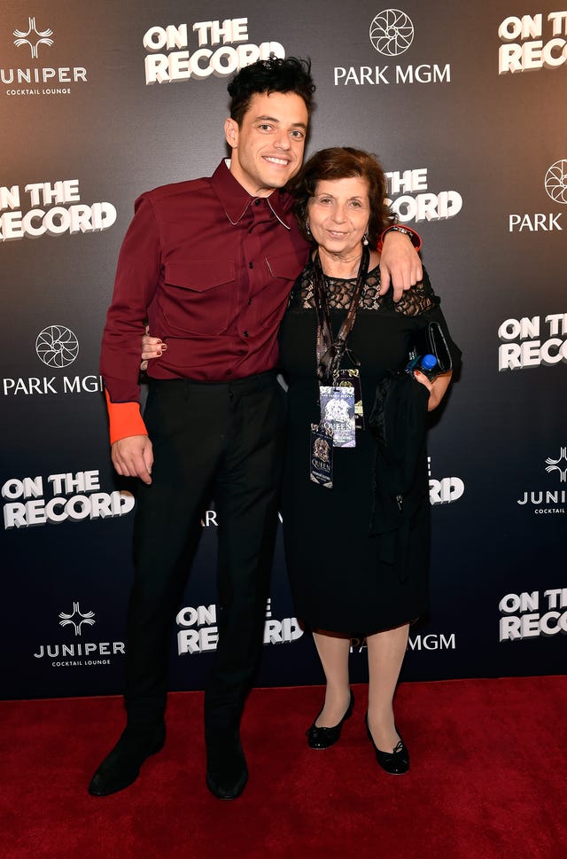 Rami Malek and Nelly Malek in 2018