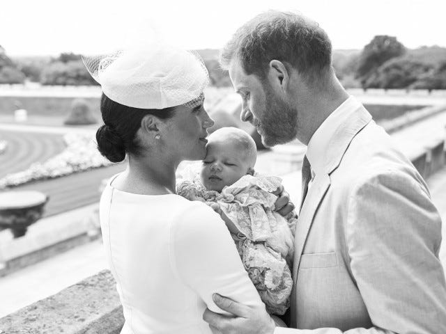 Meghan Markle Prince Harry Archie Christening