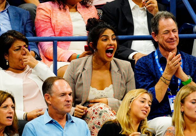 Madhu Chopra and Priyanka Chopra attend the 2019 US Open Tennis Championships