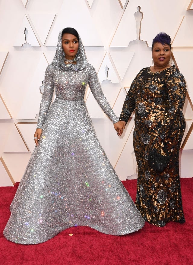 Janelle Monae and mom 2020 oscars