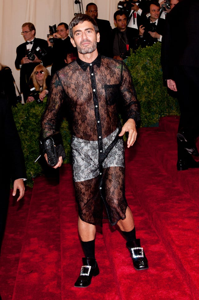 marc jacobs at 2012 met gala