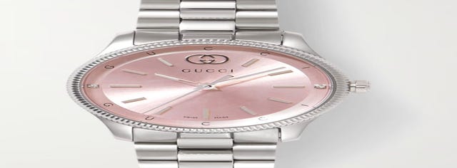 Gucci G-Timeless 29mm stainless steel and diamond watch