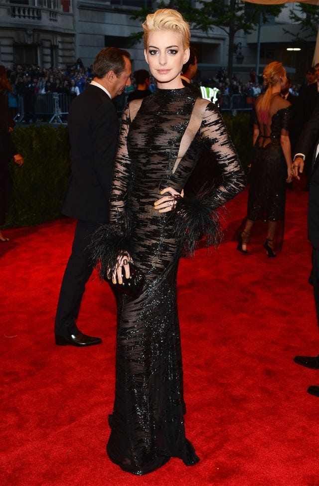 Anne Hathaway at Met Gala 2013