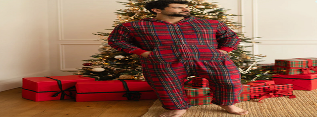 Posh Peanut Men's Plain Red Adult Hooded Onesie